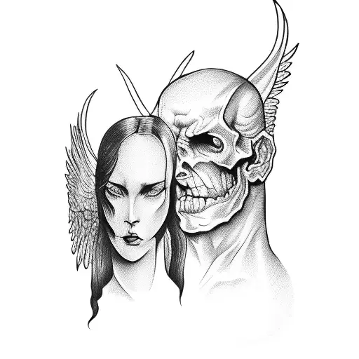 Angel And Devil On The Shoulder