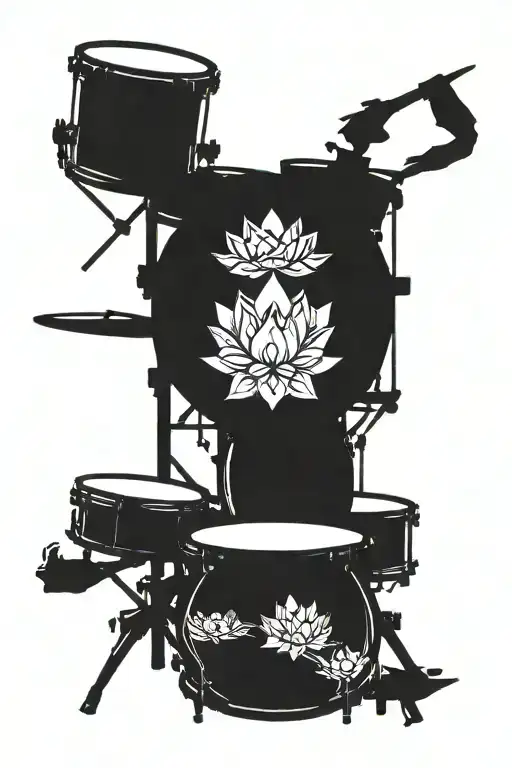 Trident Lotus Sun Power Drum Set
