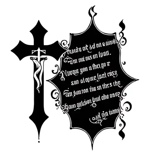 Orthodox Cross With Bible Verse Under It