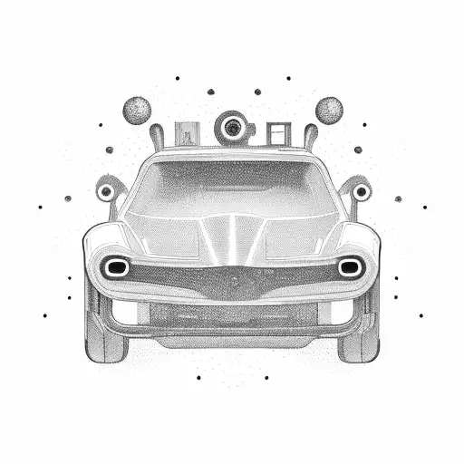 A Futuristic Car Speeding Through A Galaxy