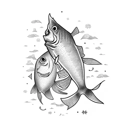 School Of Fish In The Sky