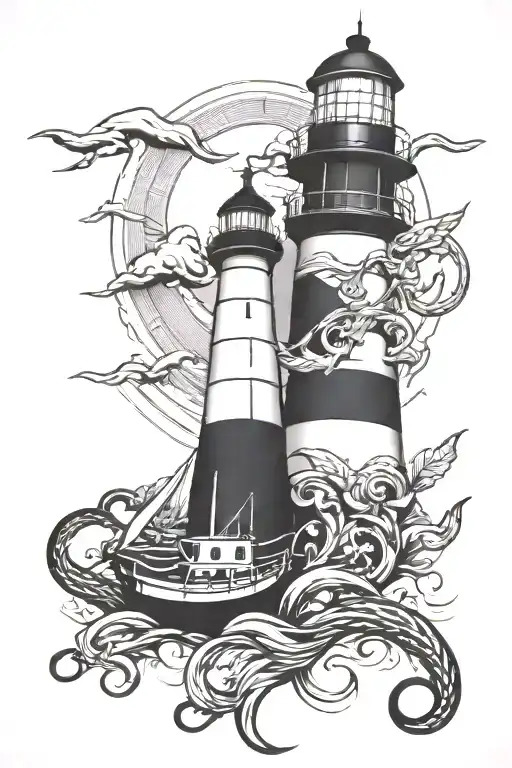 Lighthouse And Anchor