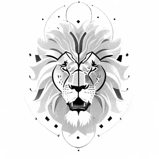 Gladiator And Lion Face