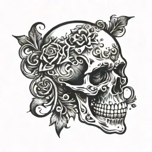 Skull And Lettering