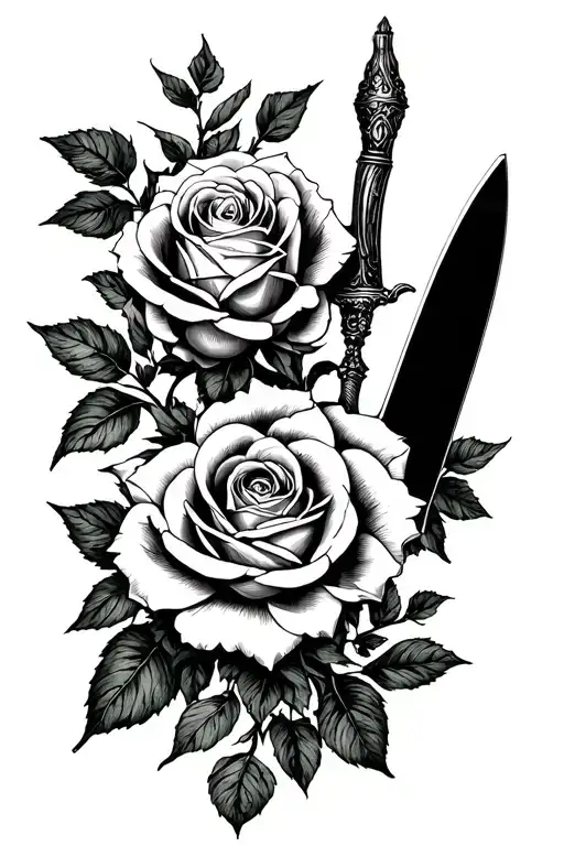 Roses Around The Knive