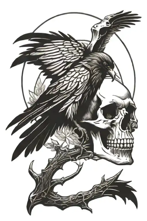 Raven And Skull