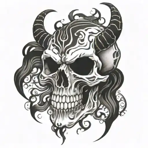 Dark Smoke Demon Skull