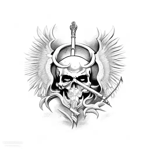 Death With A Scythe On A Pale Horse With Roman Numerals 13