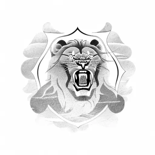 A Roaring Lion Driving A Vintage Car At Top Speed