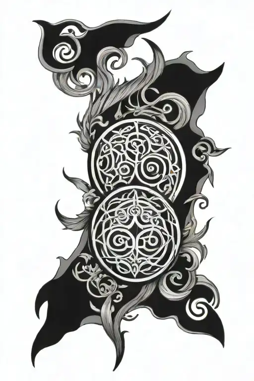 Life And Death Karma Symbol Intertwined