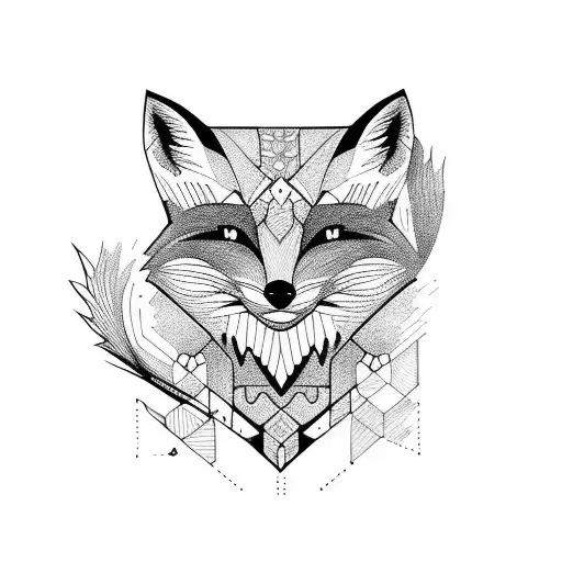 Fox With Lines