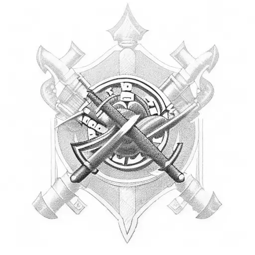 A Creative Representation Of The Arsenal Cannon Emblem