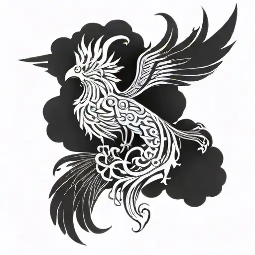 Phoenix With Phrase Coming Out From It