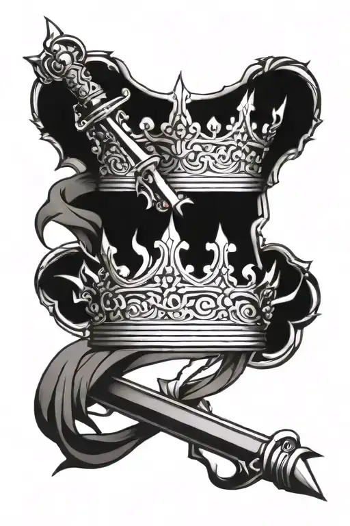 Crown With Sword Emerging