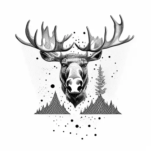 Two Moose Headbutting In Water