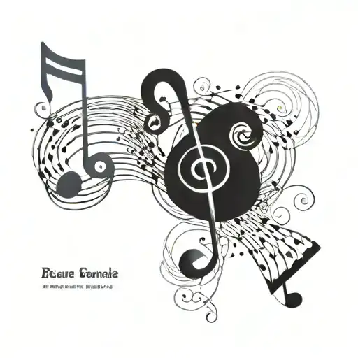 Geometric Shape With Music Notes