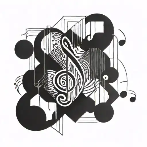 Geometric Shape With Music Notes