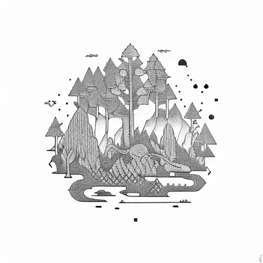 Armband Forest And Ocean And Desert Combined