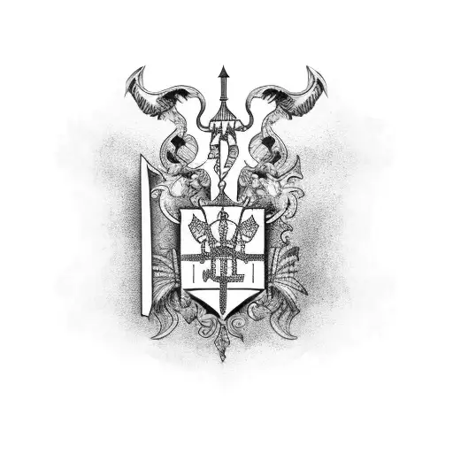 Arm Sleeve Coat Of Arms With A Background That Covers The Arm