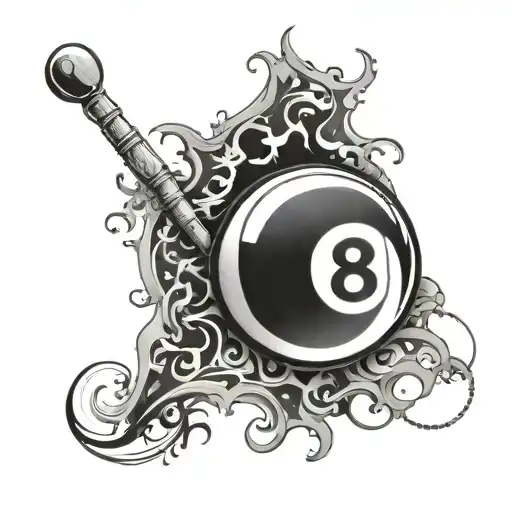 8 Ball Tattoo Design