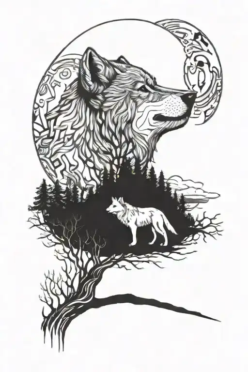 Wolf Howling At The Moon