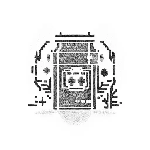 A Pixelated Video Game Controller Surrounded By Coffee Beans And Hiking Boots