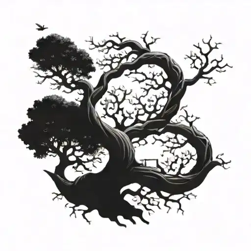 Big Tree With Snake Branches Shaped Like