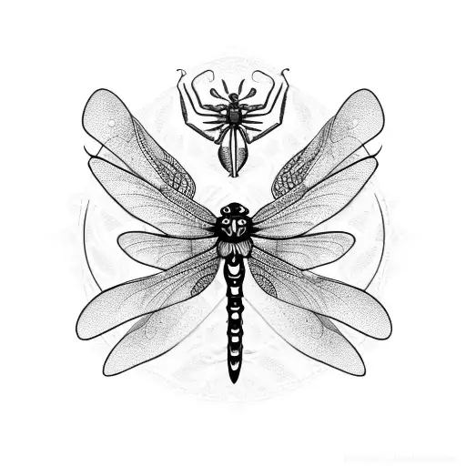 Dragonfly With Skulls For Wings