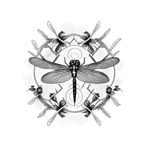 Dragonfly With Skulls For Wings