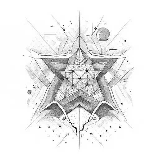 Star Cracked Skin With Thoughtful Quote