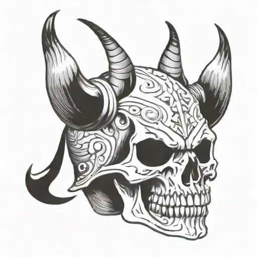 Sparten Warrior Skull With Horns