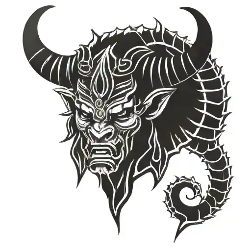 Horned Deamon Warrior Front View