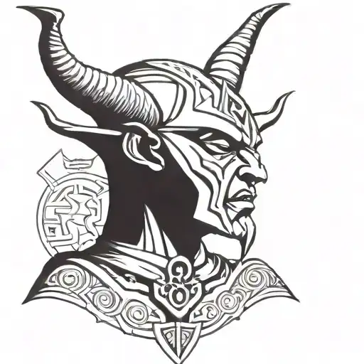 Horned Deamon Warrior Neck