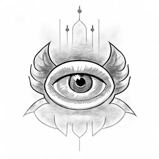 Eye With Angel Statue
