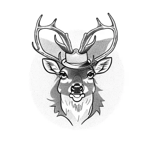 Deer With Cowboy Hat