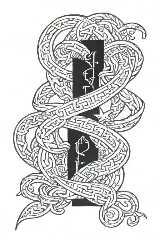 Christian Scripture Designs Intertwined