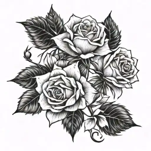 Ligne Epine De Rose Intertwined Within