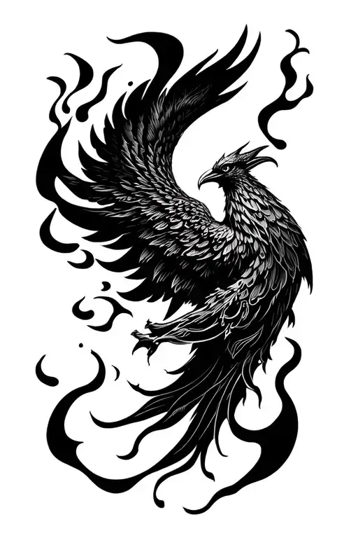 Flames Rising Phoenix