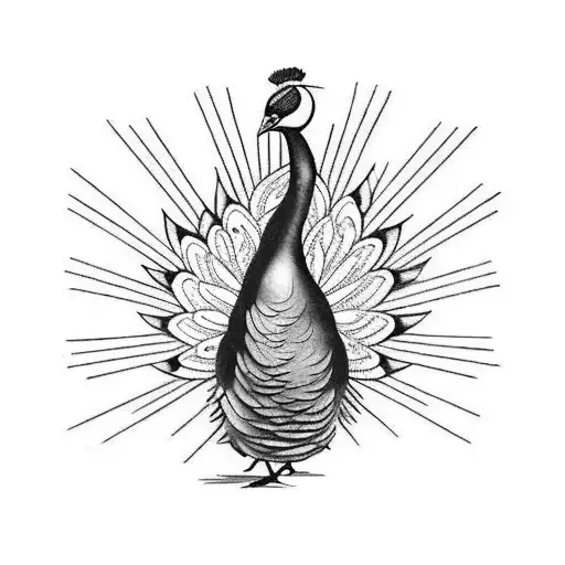 A Peacock Playing A Musical Instrument