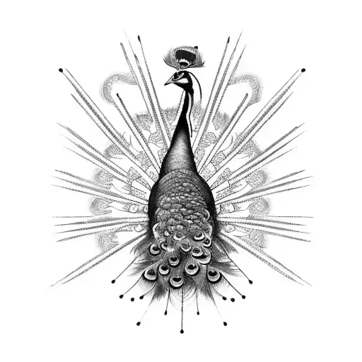 A Peacock Playing A Musical Instrument