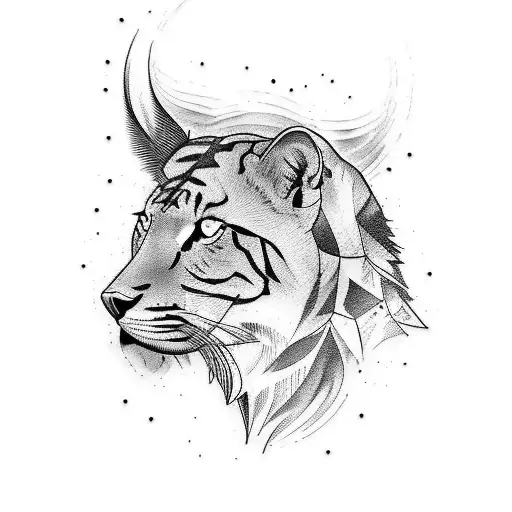 A Band Tattoo With Animal Silhouettes Representing Each Family Member