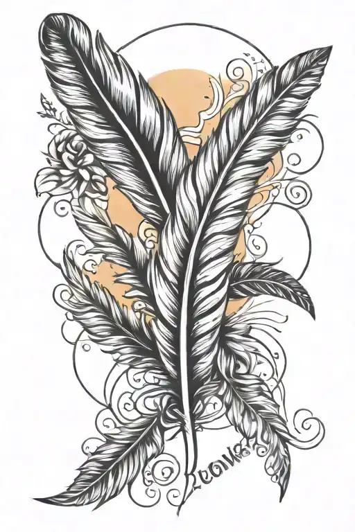 Feather Collection With 10 Of Spades And Sunset With The Words If It Keeps You Alive