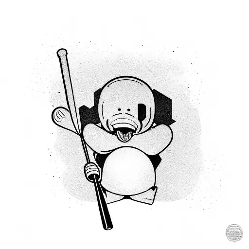 Silly Goose With A Baseball Bat