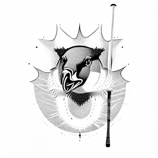 Canadian Goose With A Baseball Bat