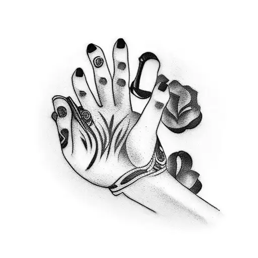 Tattoo On The Back Of The Hand That Says Love