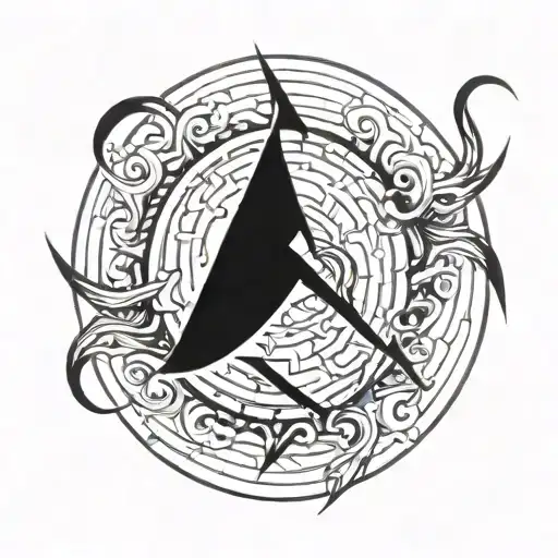 Thunder And Trident Symbol