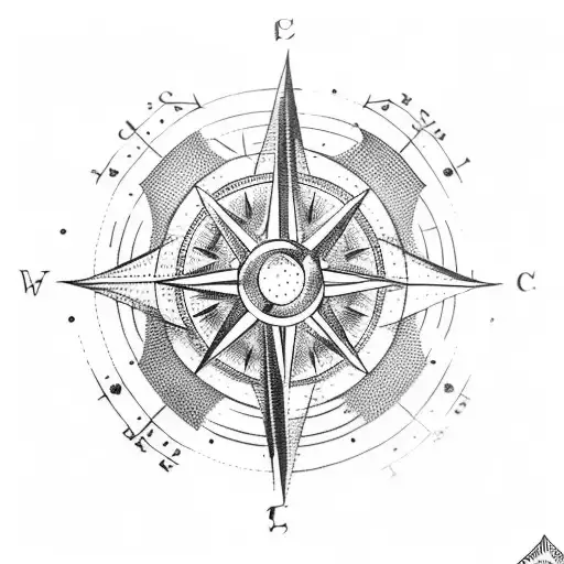 5 Side Circle With Compass