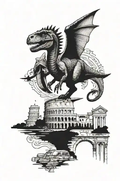 Dinosaur And Ancient Rome