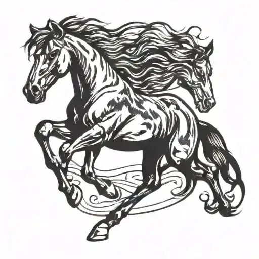 Mustang Horse Galloping