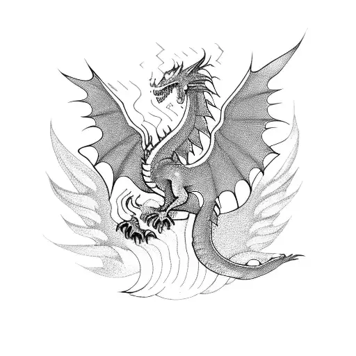 A Fierce Dragon Battling A Phoenix In A Gym Setting